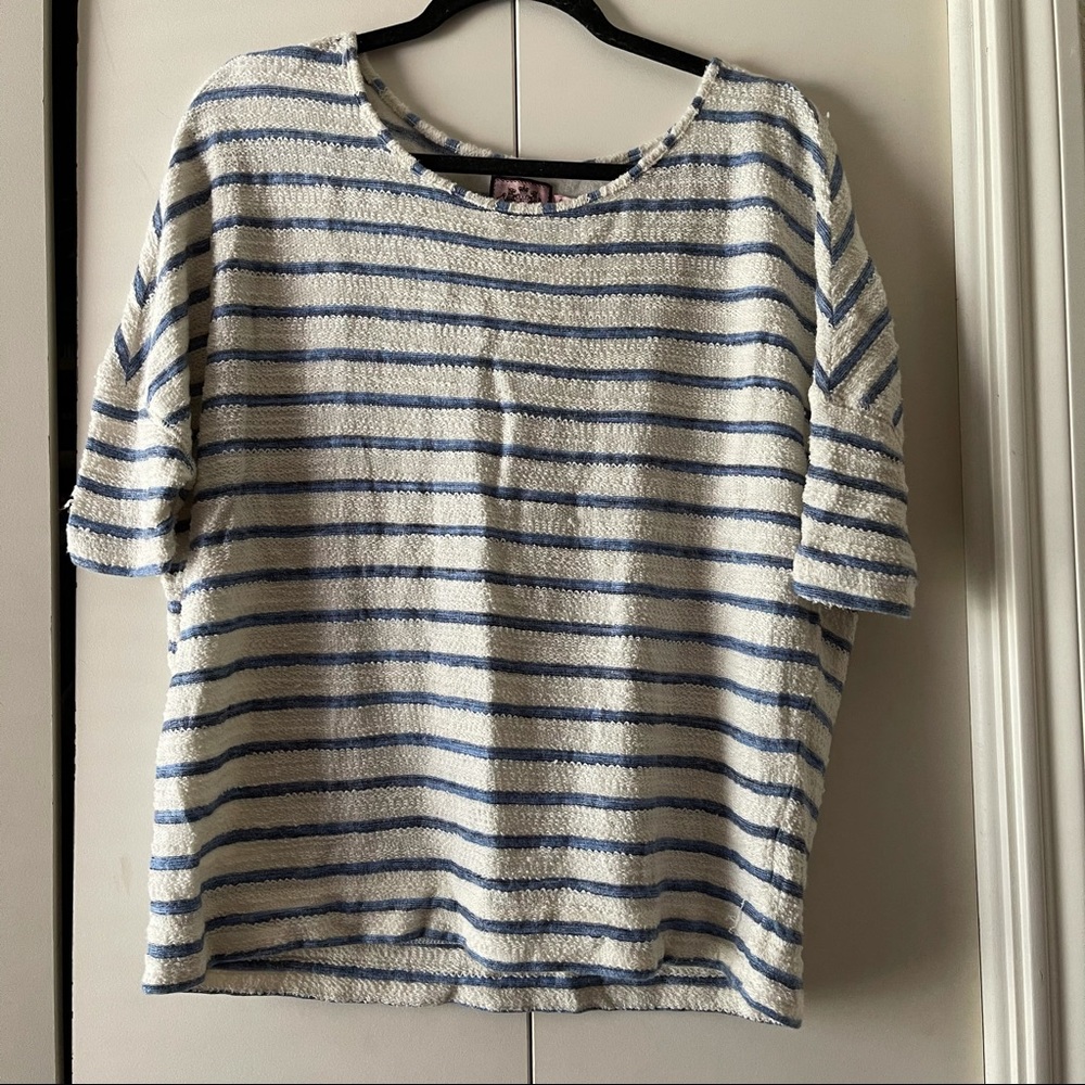 Juicy Couture 3/4 sleeve stripe sweater top